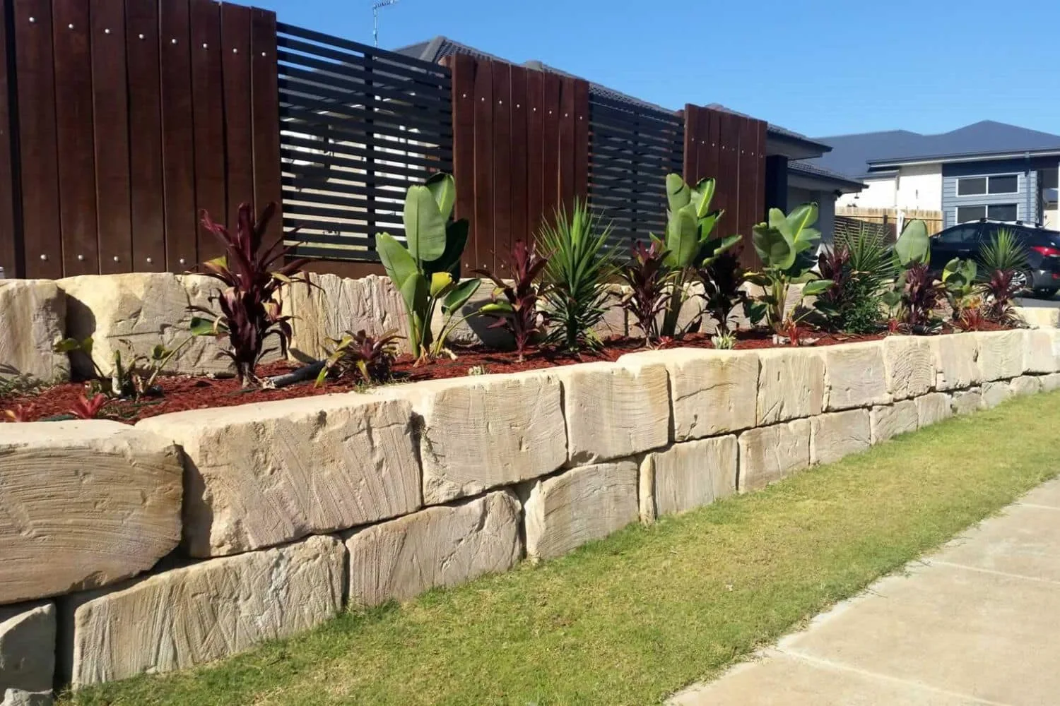 Sandstone Retaining Walls