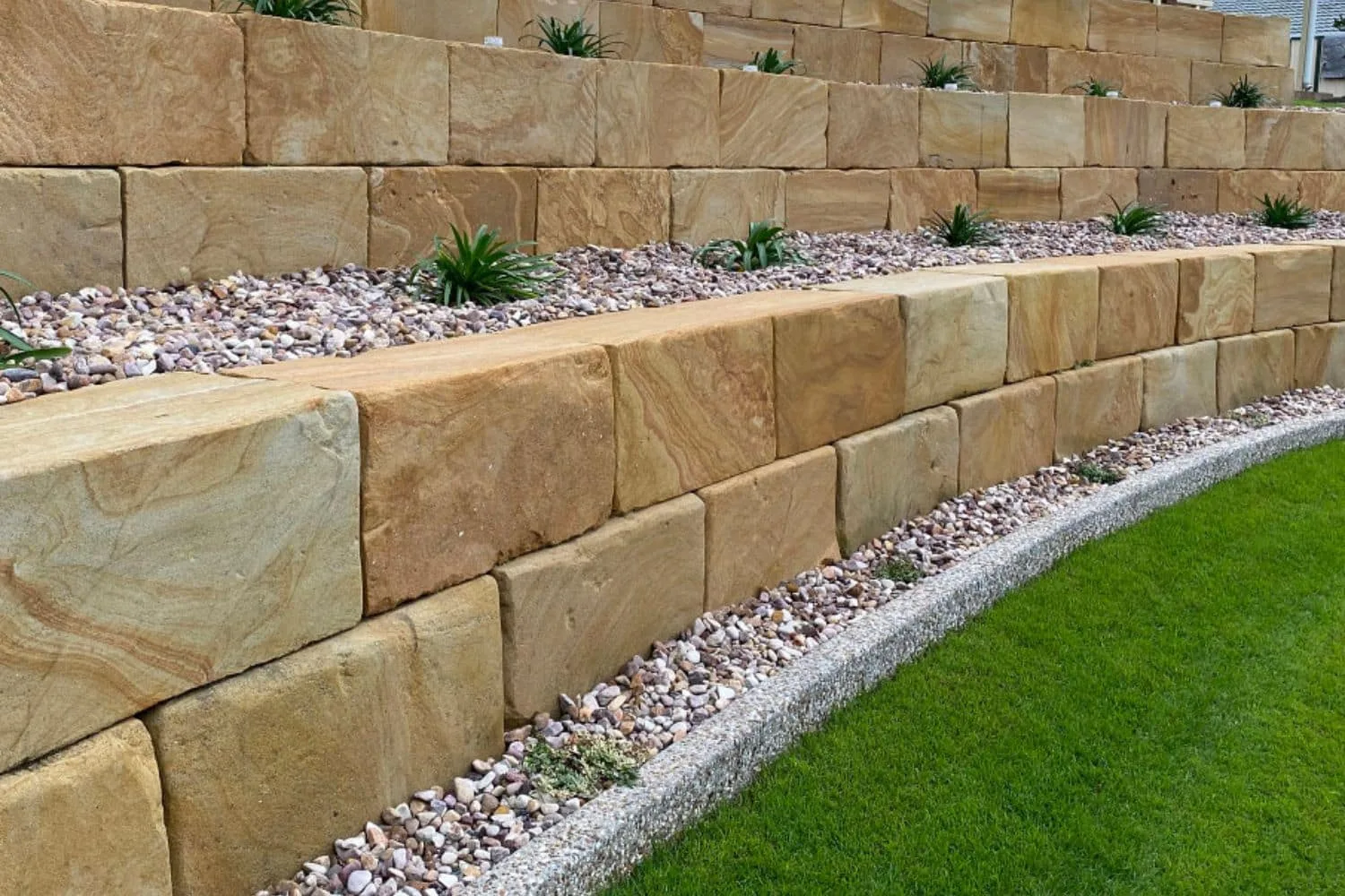 Finished retaining wall in Keysborough