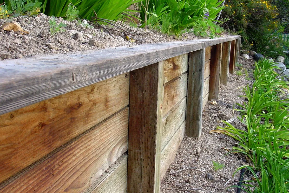 Retaining wall construction assessing ground conditions