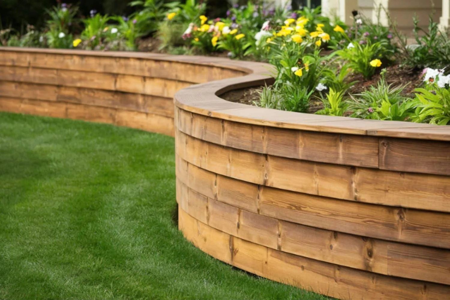Completed retaining wall project near Keysborough